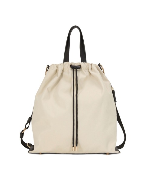 MIAN （ミアン）の「CLEMATIS / A4 2wayトートバッグ（トートバッグ・レディース・グレイッシュベージュ/ブラック/ホワイト・FREE）」の4枚目の写真