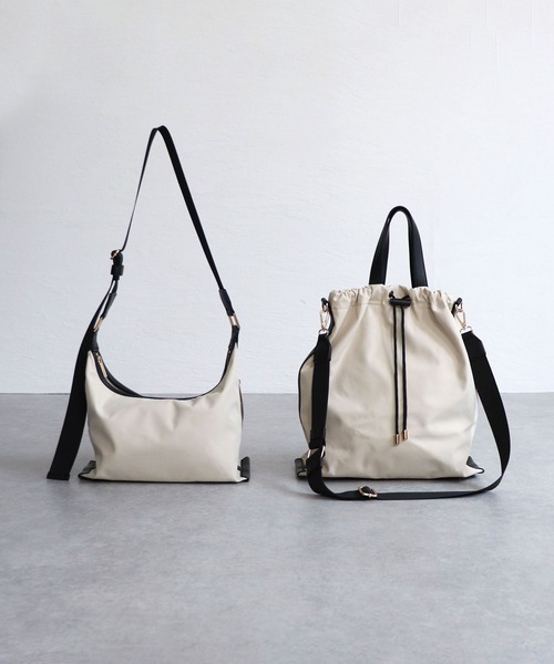 MIAN （ミアン）の「CLEMATIS / A4 2wayトートバッグ（トートバッグ・レディース・グレイッシュベージュ/ブラック/ホワイト・FREE）」の7枚目の写真