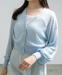 OLIVE des OLIVE | リボンビジューキラキラシアカーデ　1041050330(カーディガン/ボレロ)