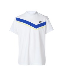 美品 WAAC ワック モックネック 半袖シャツ カットソー MENS PLAYERS EDITION 半袖モックネック チャコール/072242001