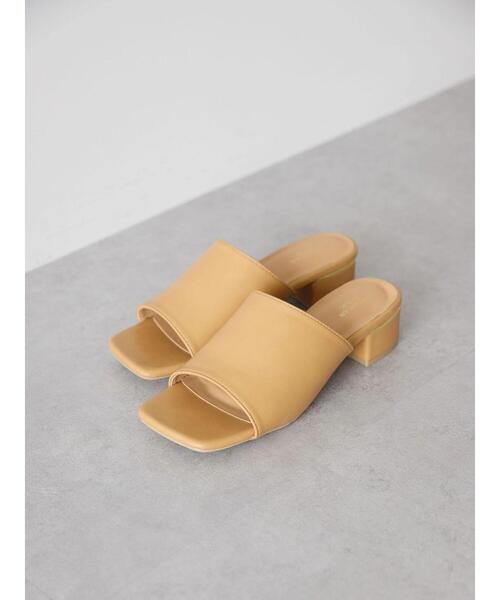 AMERICAN HOLIC（アメリカンホリック）の「スクエアトゥサンダル（サンダル・レディース・ブラック/キャメル・S/L/M）」の2枚目の写真