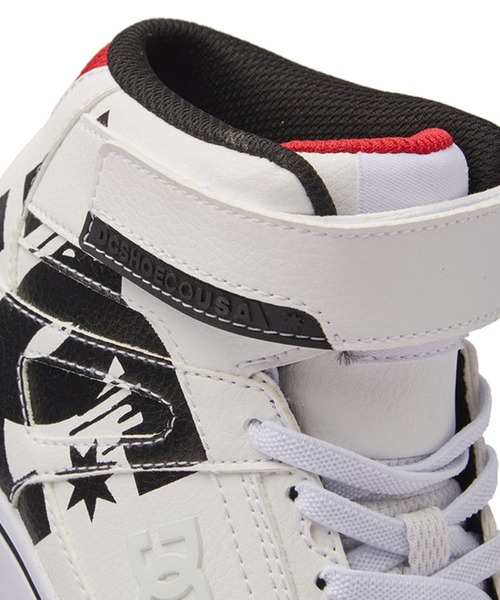 DC(ディーシー)の「DC/ディーシー スニーカー キッズ Ks PURE HIGH-TOP SE EV SN キッズ ピュア ハイトップ エスイー イーブイ エスエヌ スニーカー スケートボード ストリート ゴムひも ハイカット DK244004(スニーカー・キッズ・ホワイト×ネイビー/ホワイト×ブラック・18.0cm/19.0cm/20.0cm/21.0cm/22.0cm/23.0cm/17.0cm)」の14枚目の写真