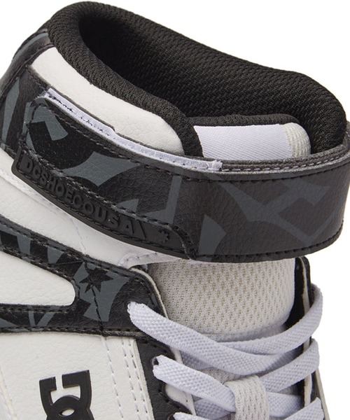 DC(ディーシー)の「DC/ディーシー スニーカー キッズ Ks PURE HIGH-TOP SE EV SN キッズ ピュア ハイトップ エスイー イーブイ エスエヌ スニーカー スケートボード ストリート ゴムひも ハイカット DK244004(スニーカー・キッズ・ホワイト×ネイビー/ホワイト×ブラック・18.0cm/19.0cm/20.0cm/21.0cm/22.0cm/23.0cm/17.0cm)」の4枚目の写真