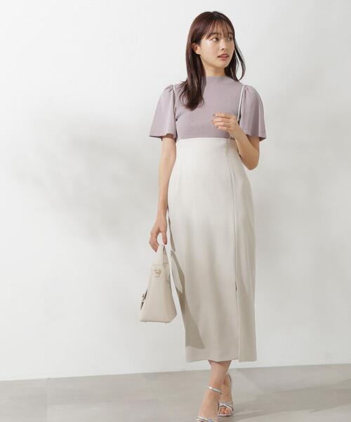 PROPORTION BODY DRESSING（プロポーションボディドレッシング）の「２ＷＡＹタイトスカート / 1214220706（スカート・レディース・ベージュ/ブラック・SMALL/MEDIUM）」の3枚目の写真