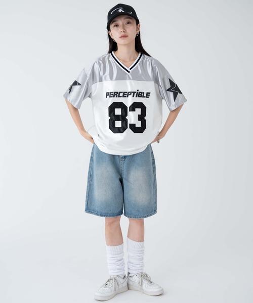 WEGO(ウィゴー)の「WEGO/ナンバリングビッグT(Tシャツ/カットソー・レディース・ライトグレー/ブルー・FREE)」の9枚目の写真