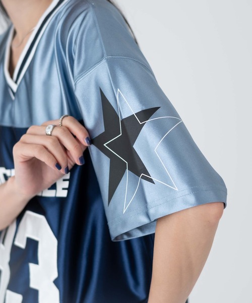 WEGO(ウィゴー)の「WEGO/ナンバリングビッグT(Tシャツ/カットソー・レディース・ライトグレー/ブルー・FREE)」の11枚目の写真