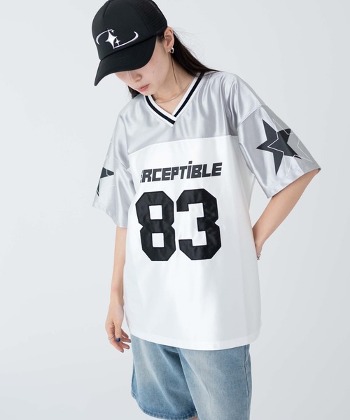 WEGO(ウィゴー)の「WEGO/ナンバリングビッグT(Tシャツ/カットソー・レディース・ライトグレー/ブルー・FREE)」の12枚目の写真