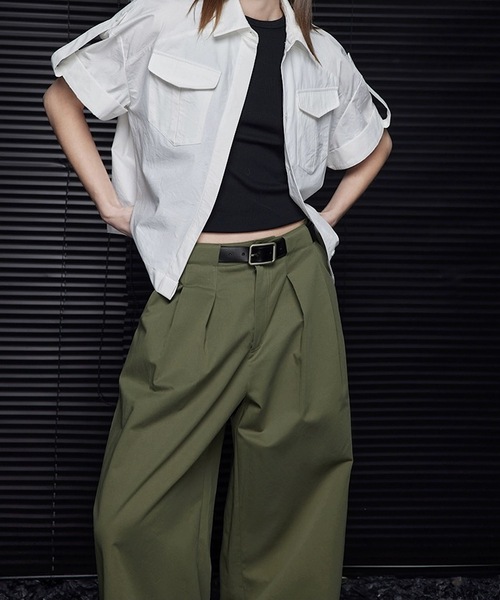 ANOTHER S(アナザーエス)の「タックチノパン(チノパンツ・レディース・カーキ・S/M/L)」の6枚目の写真