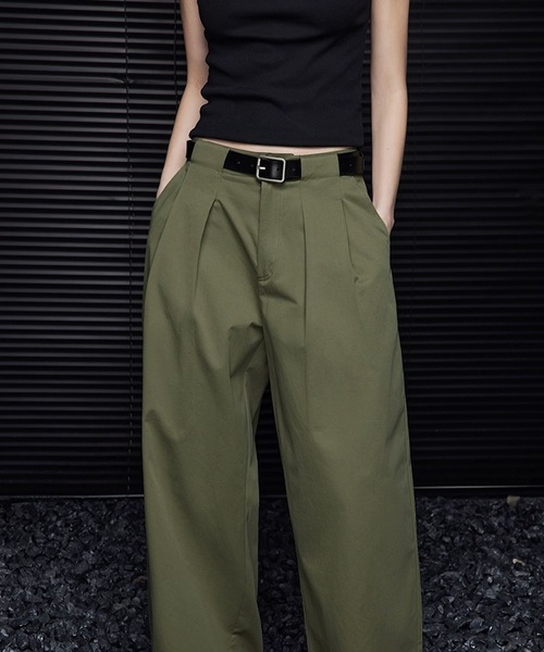 ANOTHER S(アナザーエス)の「タックチノパン(チノパンツ・レディース・カーキ・S/M/L)」の7枚目の写真