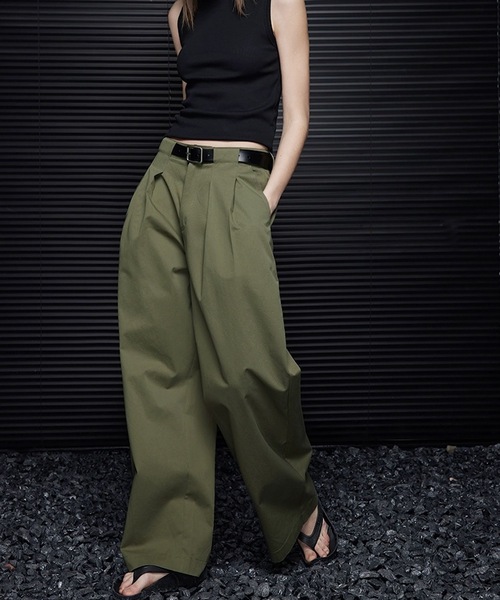 ANOTHER S(アナザーエス)の「タックチノパン(チノパンツ・レディース・カーキ・S/M/L)」の8枚目の写真