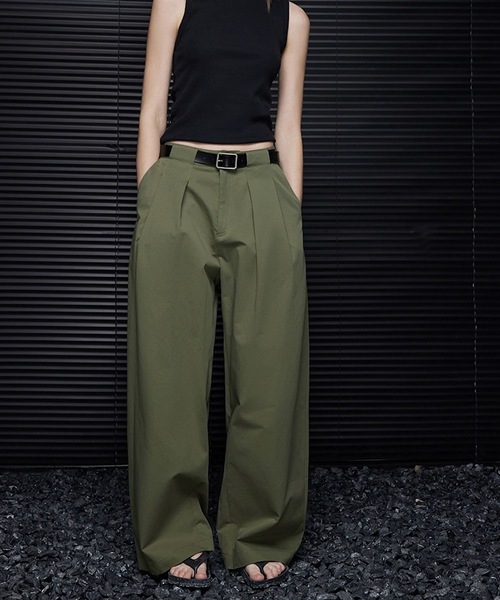 ANOTHER S(アナザーエス)の「タックチノパン(チノパンツ・レディース・カーキ・S/M/L)」の10枚目の写真