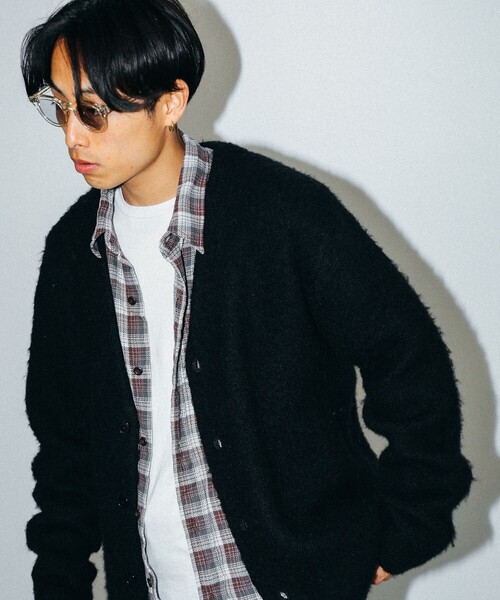 BEAMS（ビームス）の「7ゲージ ソリッドシャギー カーディガン（カーディガン/ボレロ・メンズ・ブラック/ベージュ/ミント・XL/L/M/S）」の7枚目の写真