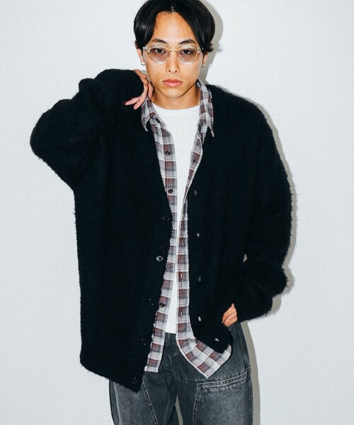 BEAMS（ビームス）の「7ゲージ ソリッドシャギー カーディガン（カーディガン/ボレロ・メンズ・ブラック/ベージュ/ミント・XL/L/M/S）」の16枚目の写真