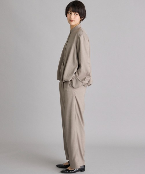 INED CLARO（イネドクラロ）の「ナチュラルストレッチ ボリュームタックワイドパンツ【セットアップ対応】（その他パンツ・レディース・ベージュ/チャコールグレー・フリー）」の9枚目の写真