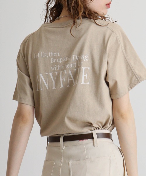 hunch（ハンチ）の「hunch USAコットンロゴT（Tシャツ/カットソー・レディース・ベージュ/ブラック/オフホワイト・FREE）」の3枚目の写真