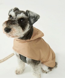 392 plusm（サンキューニプリュスエム）の「tr:392plusm　サンキューニ プリュス エム:check dog poncho チェック　ドッグ　犬用　レインコート　レインポンチョ（ペットウェア）」