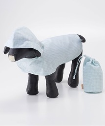 392 plusm（サンキューニプリュスエム）の「tr:392plusm　サンキューニ プリュス エム:check dog poncho チェック　ドッグ　犬用　レインコート　レインポンチョ（ペットウェア）」