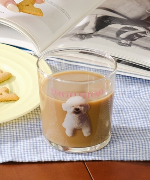 BIRTHDAY BAR（バースデイバー）の「monmon グラス（グラス/マグカップ/タンブラー・レディース・ブラウン/ホワイト・0）」の2枚目の写真