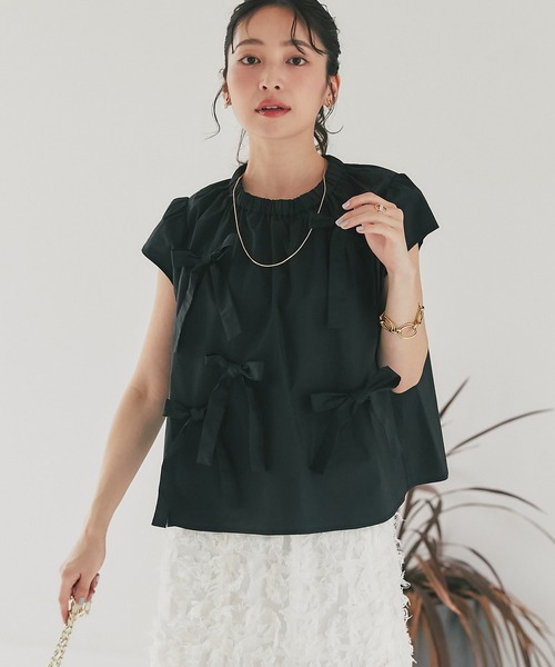 La boutique BonBon - 【最終価格】メニーリボンブラウス La boutique BonBon（ラブティックボンボン）の「【大人リボン