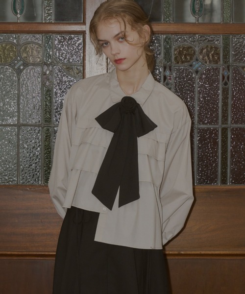 idem（イデム）の「rose ribbon tie / バラモチーフチョーカー（チョーカー・レディース・アイボリー/ブラック・FREE）」の13枚目の写真