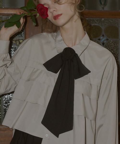 idem（イデム）の「rose ribbon tie / バラモチーフチョーカー（チョーカー・レディース・アイボリー/ブラック・FREE）」の14枚目の写真
