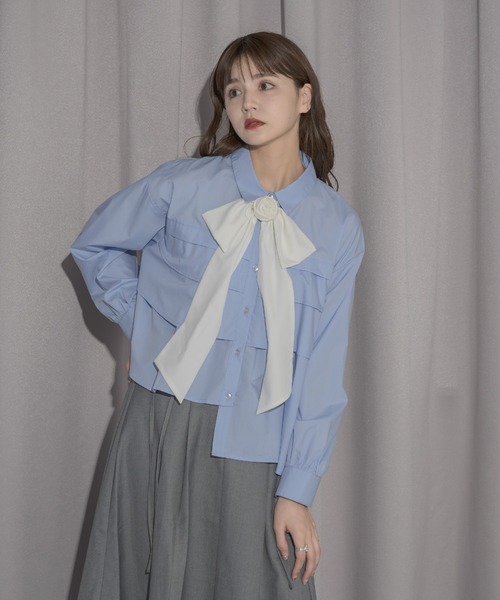 idem（イデム）の「rose ribbon tie / バラモチーフチョーカー（チョーカー・レディース・アイボリー/ブラック・FREE）」の10枚目の写真