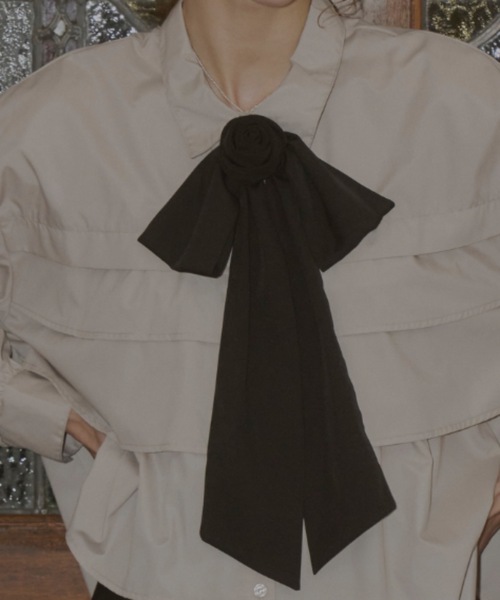 idem（イデム）の「rose ribbon tie / バラモチーフチョーカー（チョーカー・レディース・アイボリー/ブラック・FREE）」の22枚目の写真