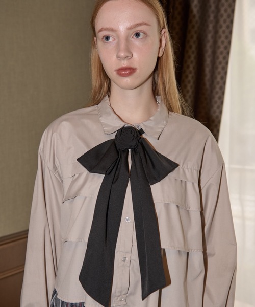 idem（イデム）の「rose ribbon tie / バラモチーフチョーカー（チョーカー・レディース・アイボリー/ブラック・FREE）」の18枚目の写真