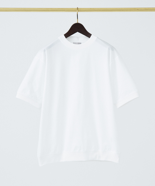 ABAHOUSE GRAY（アバハウスグレイ）の「エアファンクション リブ 半袖Tシャツ（Tシャツ/カットソー・メンズ・ホワイト/グレイッシュベージュ/サックスブルー/ブラック/グリーン/モカ/ネイビー・46/48）」の2枚目の写真