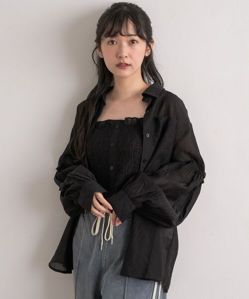 セール】シャーリングキャミsetシャツ（シャツ/ブラウス）｜RETRO GIRL