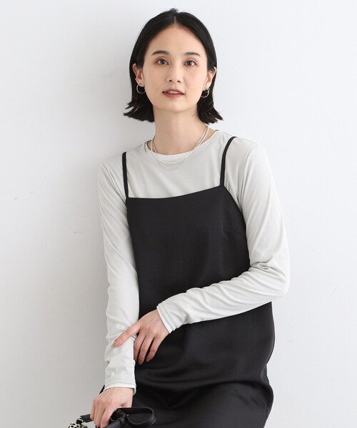 セール】【洗える】ソフトテレコカットソートップス（Tシャツ