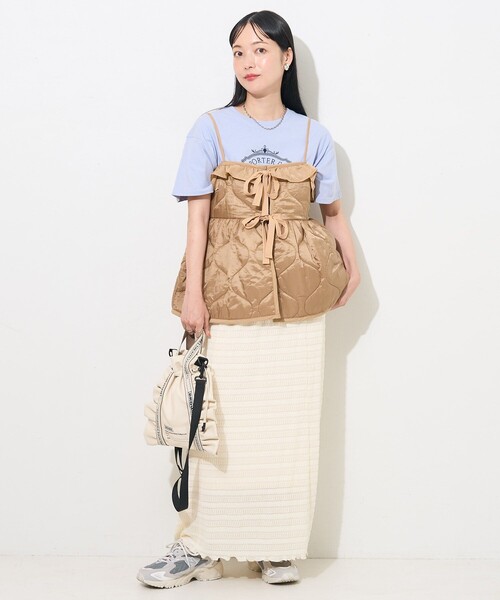 FREAK'S STORE（フリークスストア）の「ヴィンテージ キルトビスチェ（キャミソール・レディース・ブラック/ベージュ/オリーブ/ピンク・ﾌﾘ-）」の15枚目の写真