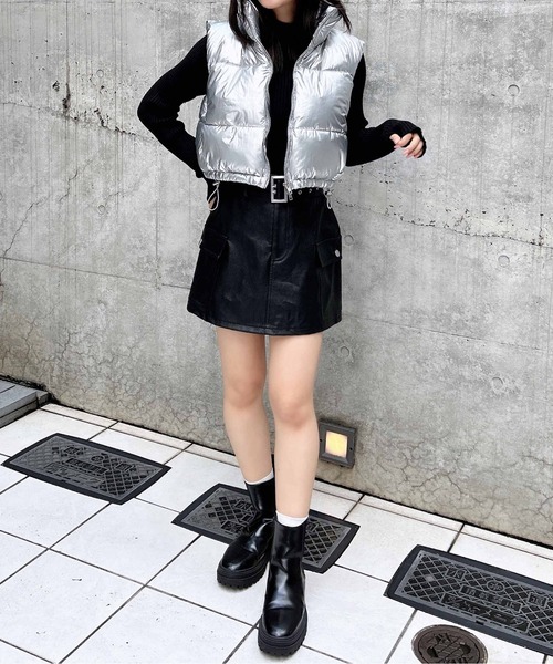 INGNI（イング）の「共ベルト付フェイクレザーカーゴミニスカート（スカート・レディース・ブラウン/ブラック・FREE）」の19枚目の写真