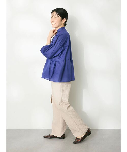 CRAFT STANDARD BOUTIQUE（クラフトスタンダードブティック）の「ペプラムブラウス（シャツ/ブラウス・レディース・レッド/オフホワイト/ブルー/ブラック/ブラック系その他2・FREE）」の10枚目の写真