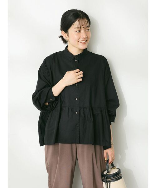 CRAFT STANDARD BOUTIQUE（クラフトスタンダードブティック）の「ペプラムブラウス（シャツ/ブラウス・レディース・レッド/オフホワイト/ブルー/ブラック/ブラック系その他2・FREE）」の12枚目の写真
