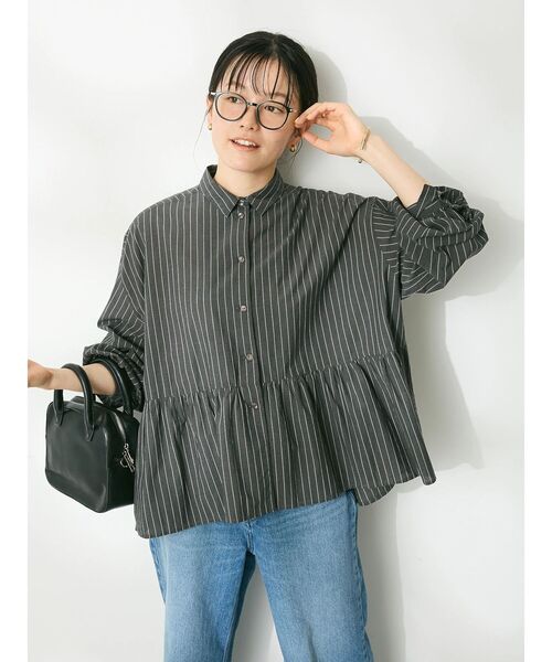 CRAFT STANDARD BOUTIQUE（クラフトスタンダードブティック）の「ペプラムブラウス（シャツ/ブラウス・レディース・レッド/オフホワイト/ブルー/ブラック/ブラック系その他2・FREE）」の16枚目の写真