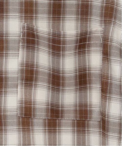 LOVETOXIC(ラブトキシック)の「【LTXC】インナーつきチェックシャツ(シャツ/ブラウス・キッズ・モカ/オフホワイト/ブラック・S/M/L)」の4枚目の写真