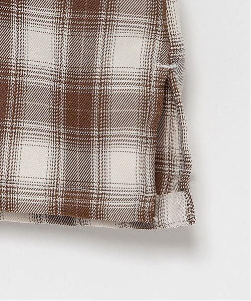 LOVETOXIC(ラブトキシック)の「【LTXC】インナーつきチェックシャツ(シャツ/ブラウス・キッズ・モカ/オフホワイト/ブラック・S/M/L)」の7枚目の写真