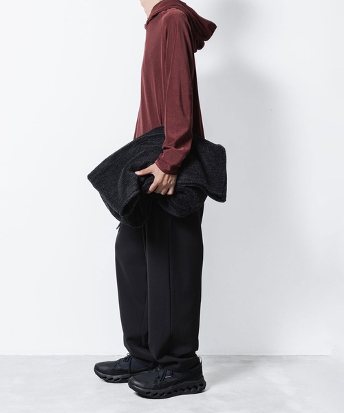 ATTACHMENT（アタッチメント）の「CO/PE ハイゲージパイル フーデッドプルオーバー / CO/PE HIGH GAUGE PILE HOODED PULLOVER（パーカー・メンズ・ライトベージュ/ブラウン系/ブラック・2/1/3）」の7枚目の写真