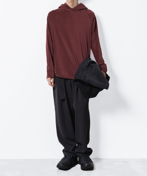 ATTACHMENT（アタッチメント）の「CO/PE ハイゲージパイル フーデッドプルオーバー / CO/PE HIGH GAUGE PILE HOODED PULLOVER（パーカー・メンズ・ライトベージュ/ブラウン系/ブラック・2/1/3）」の8枚目の写真