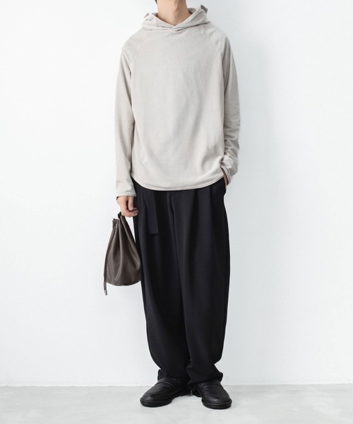 ATTACHMENT(アタッチメント)の「CO/PE ハイゲージパイル フーデッドプルオーバー / CO/PE HIGH GAUGE PILE HOODED PULLOVER(パーカー・メンズ・ライトベージュ/ブラウン系/ブラック・2/1/3/4)」の20枚目の写真