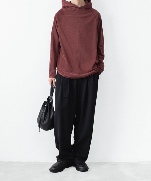 ATTACHMENT(アタッチメント)の「CO/PE ハイゲージパイル フーデッドプルオーバー / CO/PE HIGH GAUGE PILE HOODED PULLOVER(パーカー・メンズ・ライトベージュ/ブラウン系/ブラック・2/1/3/4)」の7枚目の写真