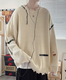 SEN TOKYO | こなれ感を演出。ハンドステッチ ダメージニット(ニット/セーター)