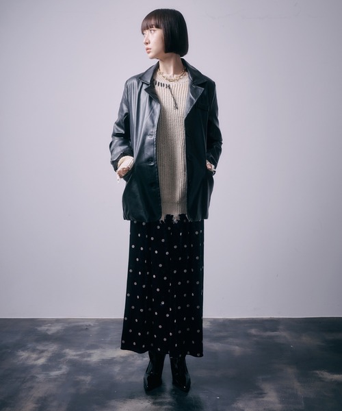 SEN TOKYO（セントーキョー）の「こなれ感を演出。ハンドステッチ ダメージニット（ニット/セーター・メンズ・ホワイト/ブラック・L/M）」の22枚目の写真