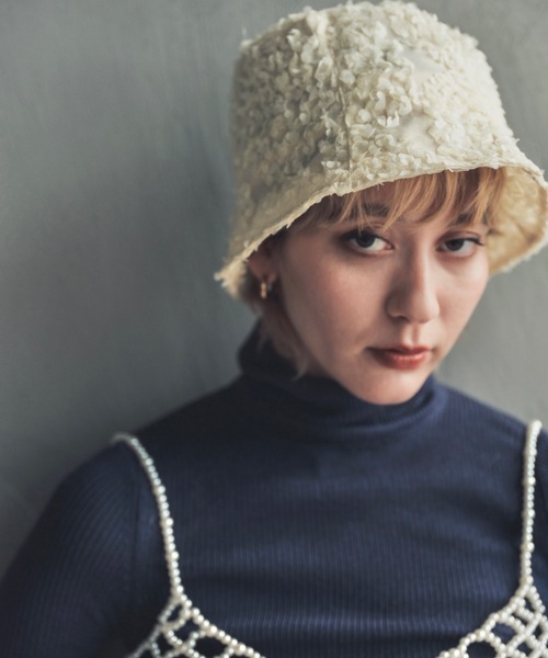 ORIENT MILLINERY（オリエント ミリナリー）の「RANGIA【ﾗﾝｼﾞｱ】（ハット・レディース・ブラック/ホワイト・FREE）」の13枚目の写真