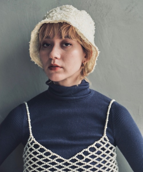 ORIENT MILLINERY（オリエント ミリナリー）の「RANGIA【ﾗﾝｼﾞｱ】（ハット・レディース・ブラック/ホワイト・FREE）」の15枚目の写真