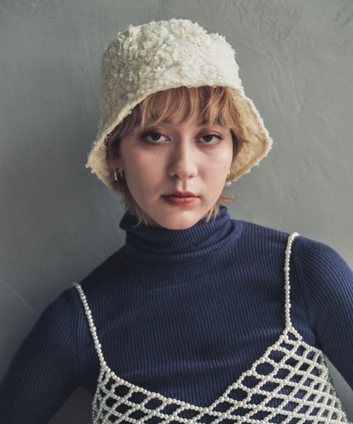 ORIENT MILLINERY（オリエント ミリナリー）の「RANGIA【ﾗﾝｼﾞｱ】（ハット・レディース・ブラック/ホワイト・FREE）」の16枚目の写真