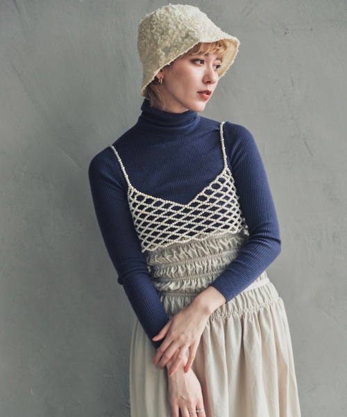 ORIENT MILLINERY（オリエント ミリナリー）の「RANGIA【ﾗﾝｼﾞｱ】（ハット・レディース・ブラック/ホワイト・FREE）」の14枚目の写真