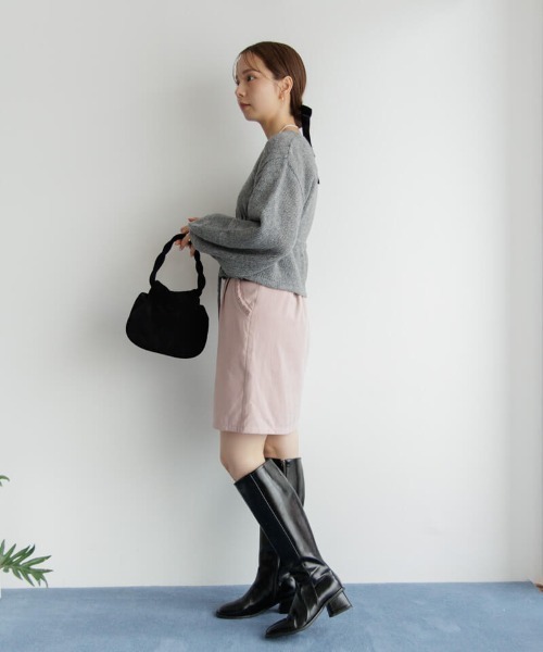 flower（フラワー）の「ポケットフリルスカート（スカート・レディース・ブラウン/ピンク/ベージュ・FREE）」の7枚目の写真