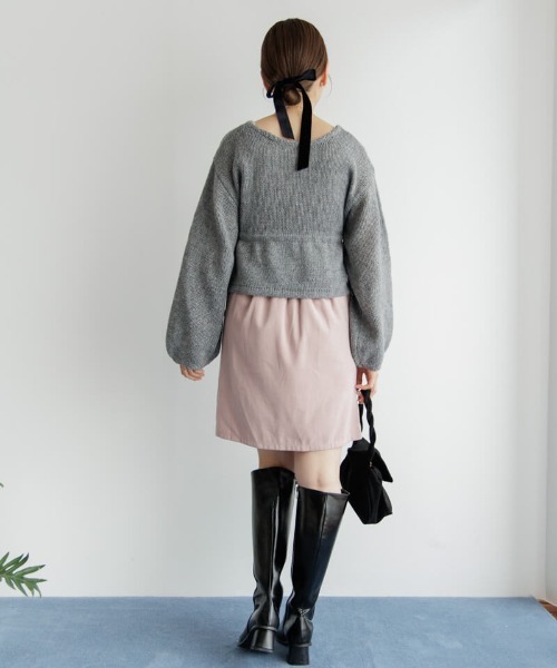 flower（フラワー）の「ポケットフリルスカート（スカート・レディース・ブラウン/ピンク/ベージュ・FREE）」の8枚目の写真